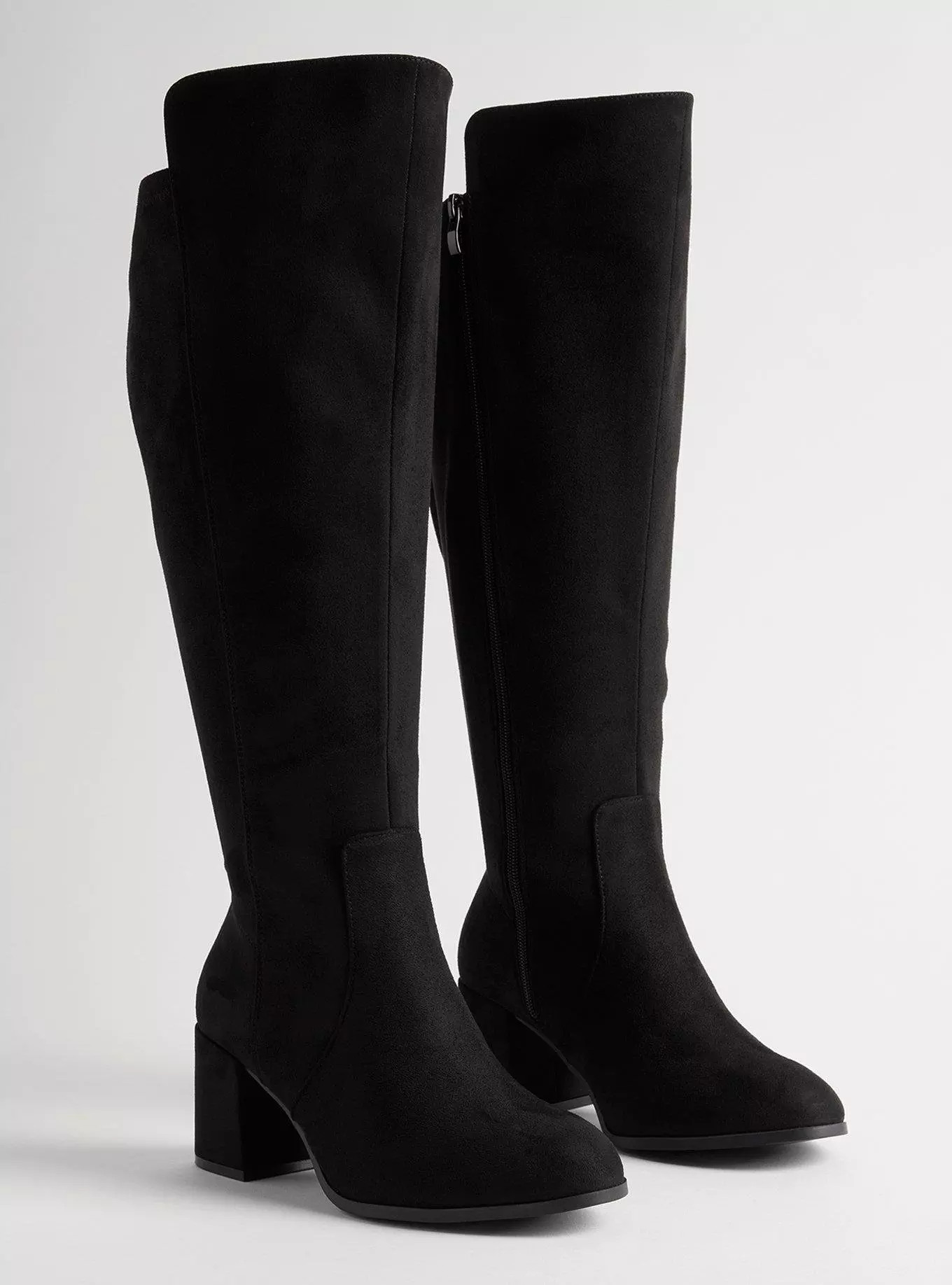 Block Heel Stretch Knee Boot (WW) | Torrid (US & Canada)