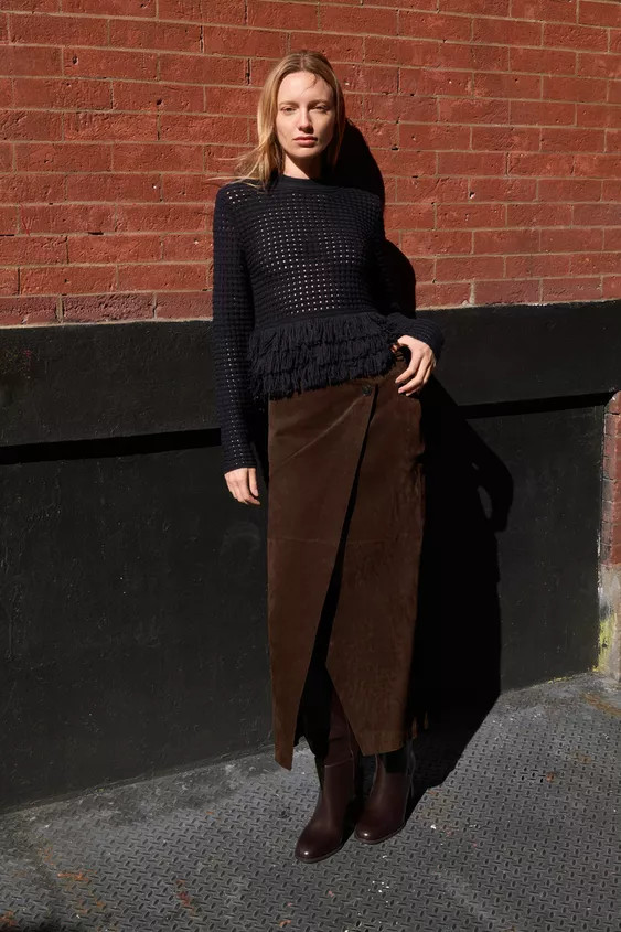 FRINGED PLAID KNIT JUMPER | Zara US