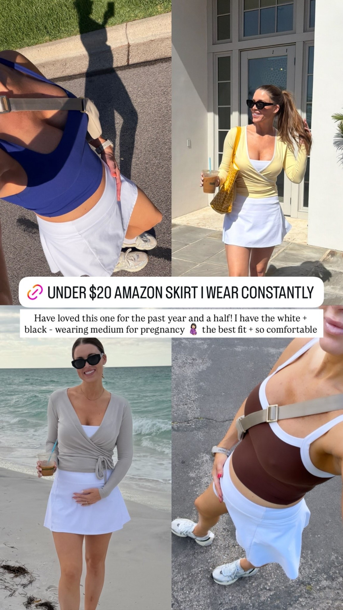 Under $20 Amazon tennis skort that I wear constantly!

Have loved this one for the past year and a half! 

I have the white + black - wearing medium for pregnancy 🤰🏻 the best fit + so comfortable!

#LTKActive #LTKBump #LTKootd