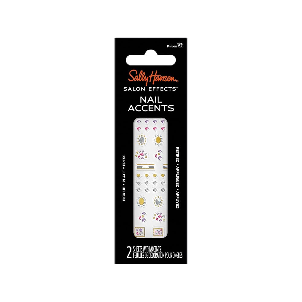 Sally Hansen Salon Effects Nail Accents, Princess Cut, Nail Art Decals, Easy to Use, No Commitmen... | Amazon (US)