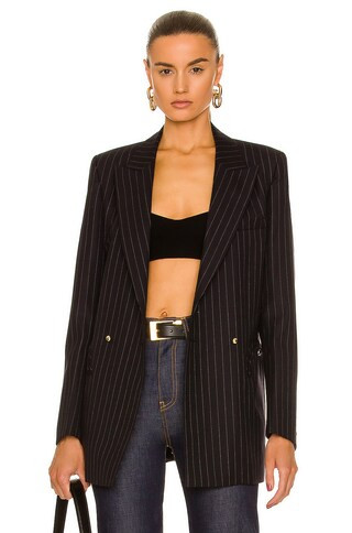 Blaze Milano J Class Everyday Double Breasted Blazer in Navy - Navy. Size 3 (also in ). | FWRD 