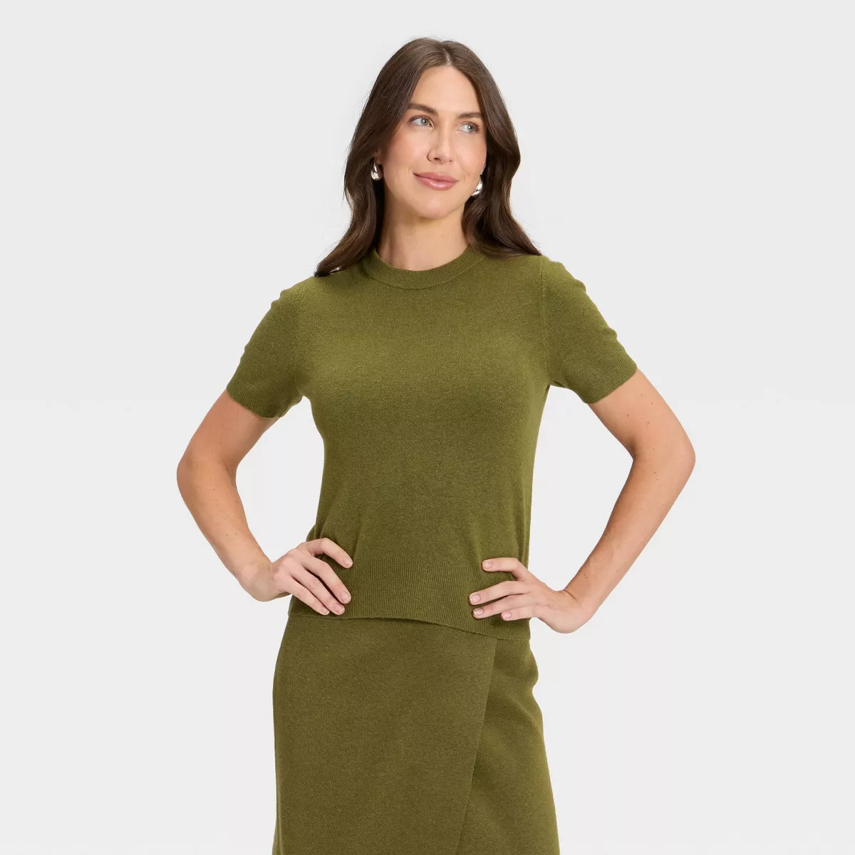 Women's Short Sleeve Cozy Knit T-Shirt - A New Day™ | Target