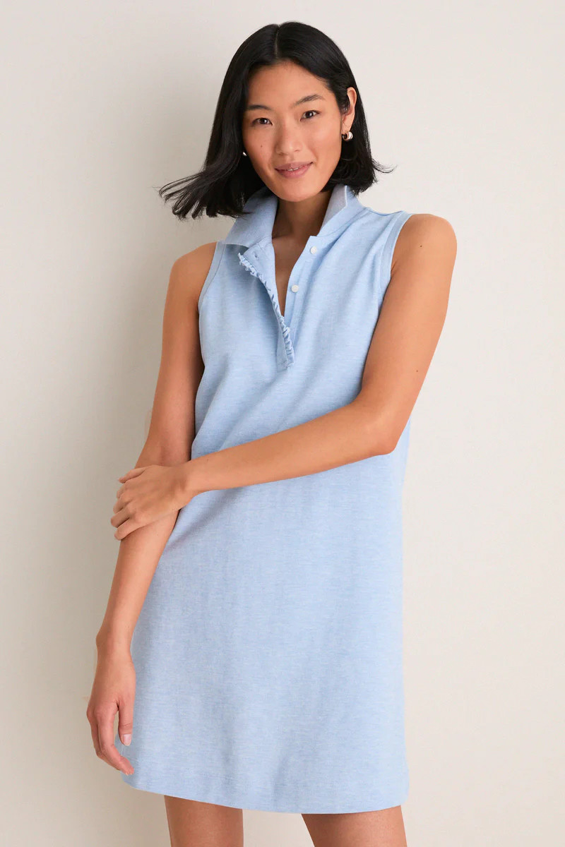Light Blue Pique Margaret Polo Dress | Tuckernuck (US)