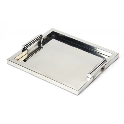 Hollis 18" Silver Stainless Steel Serving Tray | Wayfair North America