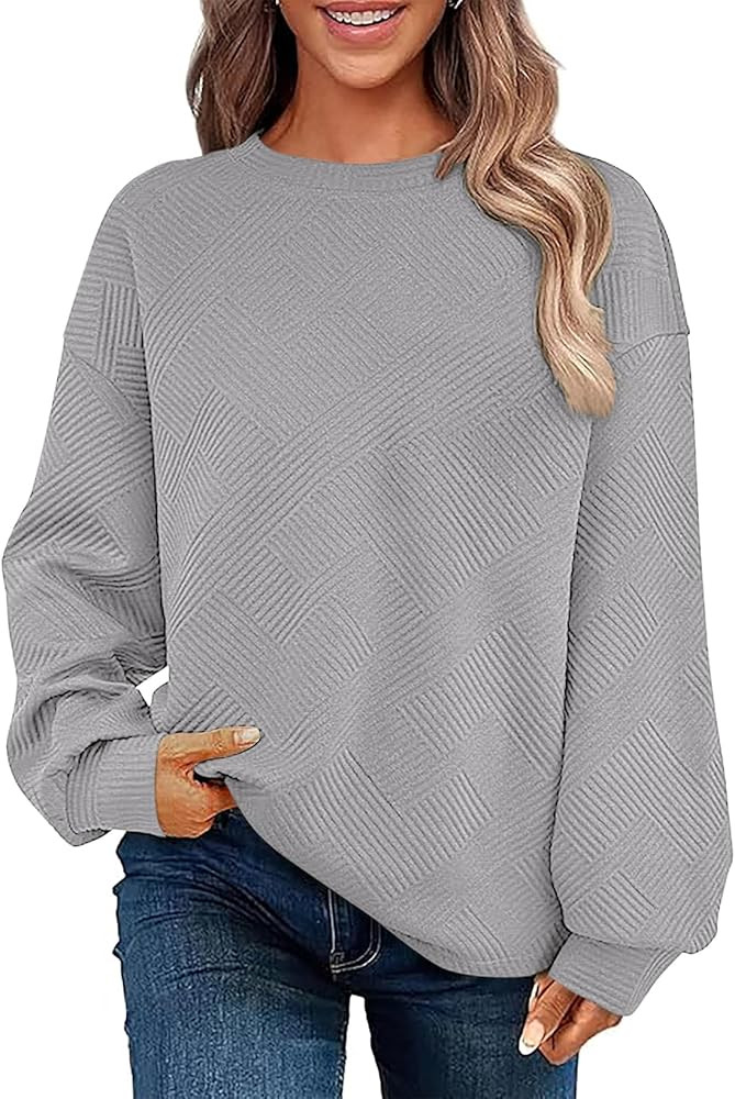 Amazon.com: SHEWIN Sweatshirt for Women Fall Fashion 2024 Lightweight Long Sleeve Tops Casual Cre... | Amazon (US)