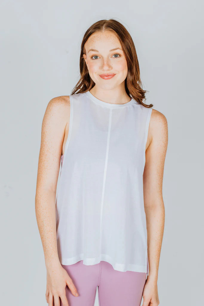 Varley Mariposa Tank White | CoatTails LLC