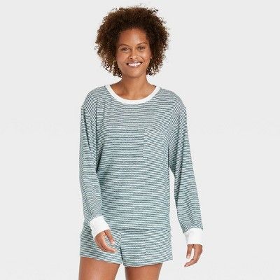 Women's Striped Perfectly Cozy Lounge Sweatshirt - Stars Above™ | Target