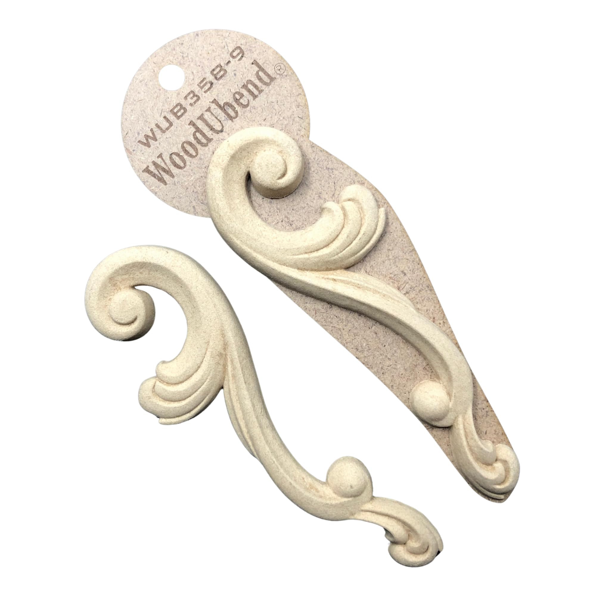 WoodUbend WUB0358.9 Set of Srolls Appliques - Heat Bendable & Flexible Wood Onlays 10x3.5cm - DIY... | Amazon (US)