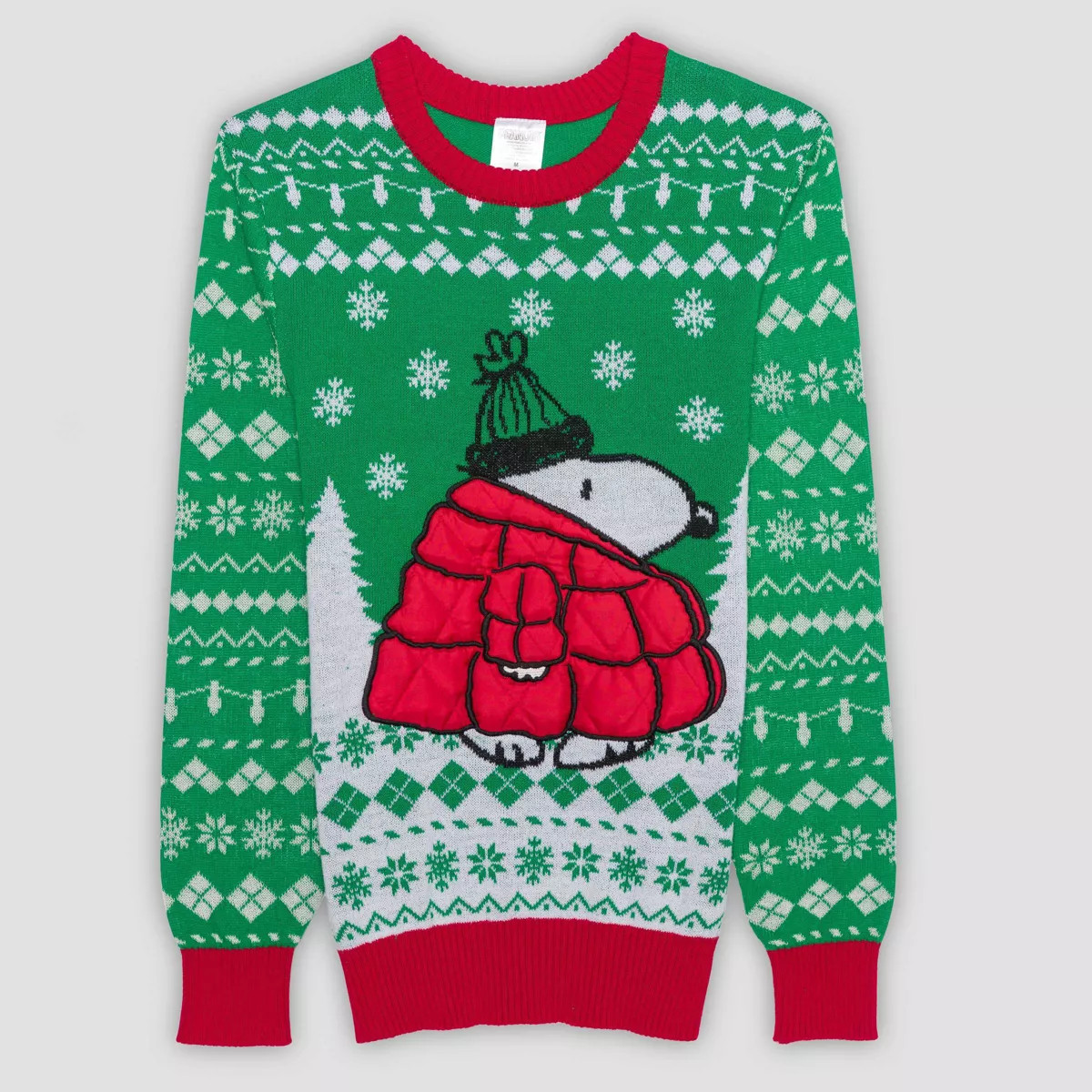 Men's Snoopy Pullover Sweater - Green | Target