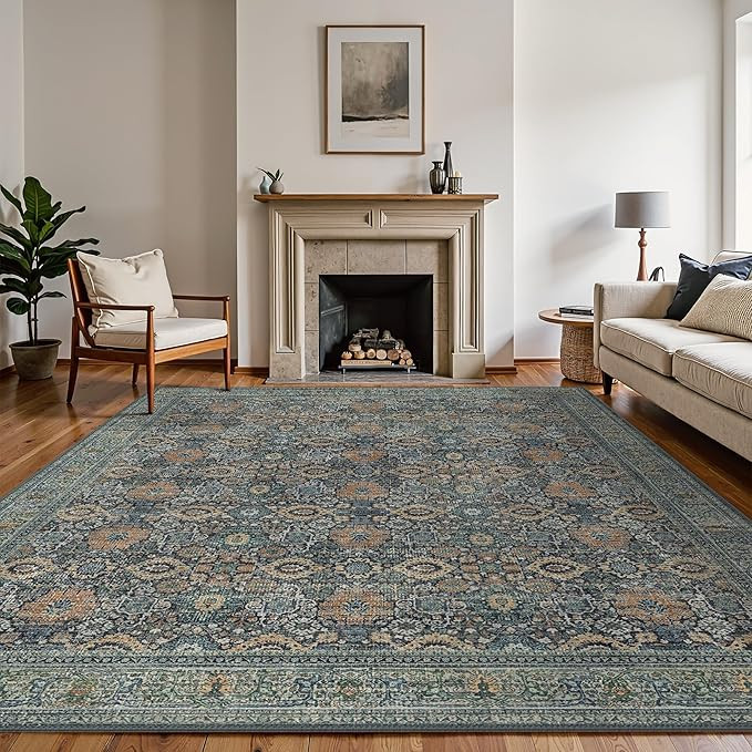 8X10 Area Rugs Machine Washable Rugs for Living Room, Vintage Boho Large Rugs for Bedroom Dining ... | Amazon (US)