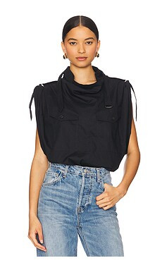 Isabel Marant Etoile Nemia Top in Faded Black from Revolve.com | Revolve Clothing (Global)