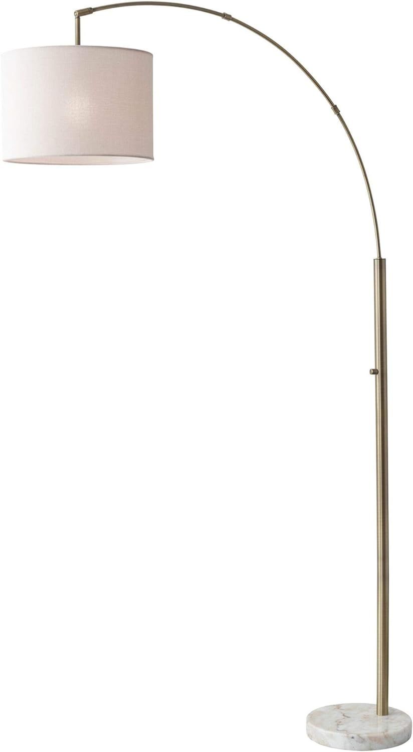 Adesso 4249-21 Bowery Arc Lamp, 73.5 in, 100W Incandescent/26W CFL, Antique Brass Finish, 1 Floor... | Amazon (US)
