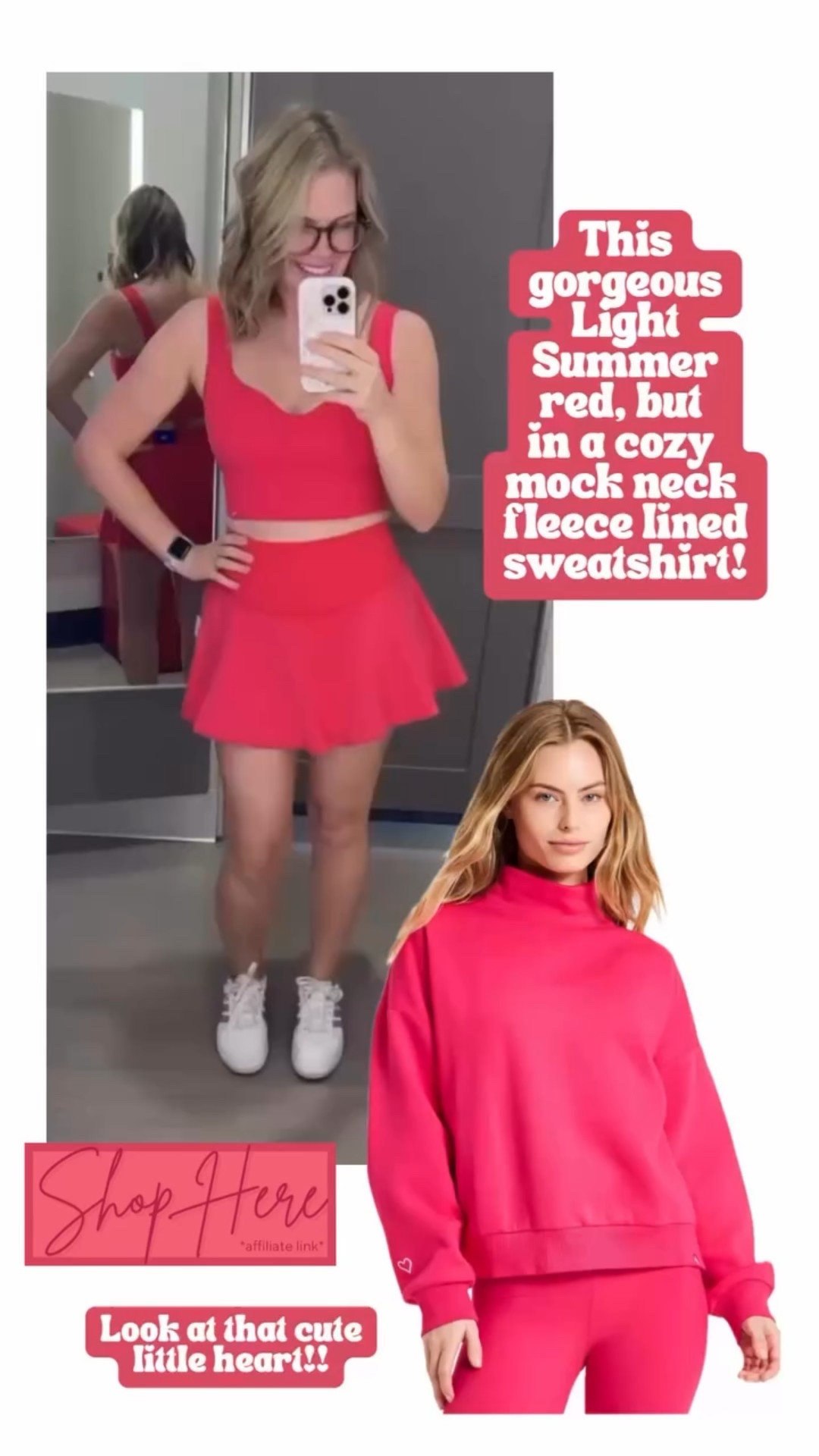 Love this color and that it comes in a mock neck!! Look at that cute little heart detail!!

#LTKfitnessgoals #LTKootd #LTKmomlife