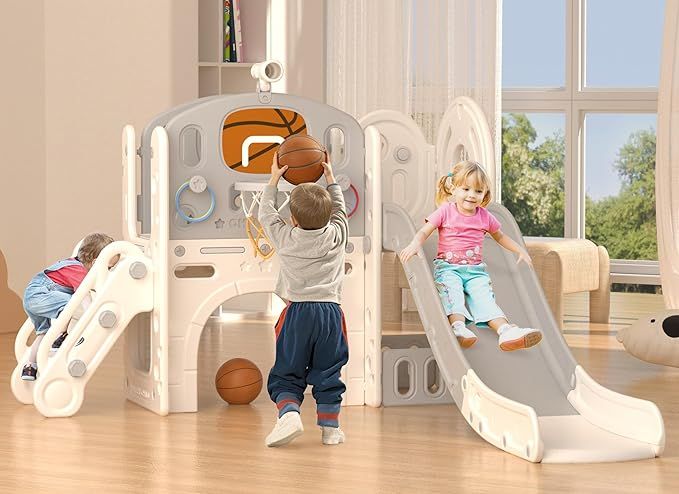 Glaf 8 in 1 Toddler Slide for Age 1-3, Kids Slides Outdoor Playset Indoor Playground for Backyard... | Amazon (US)