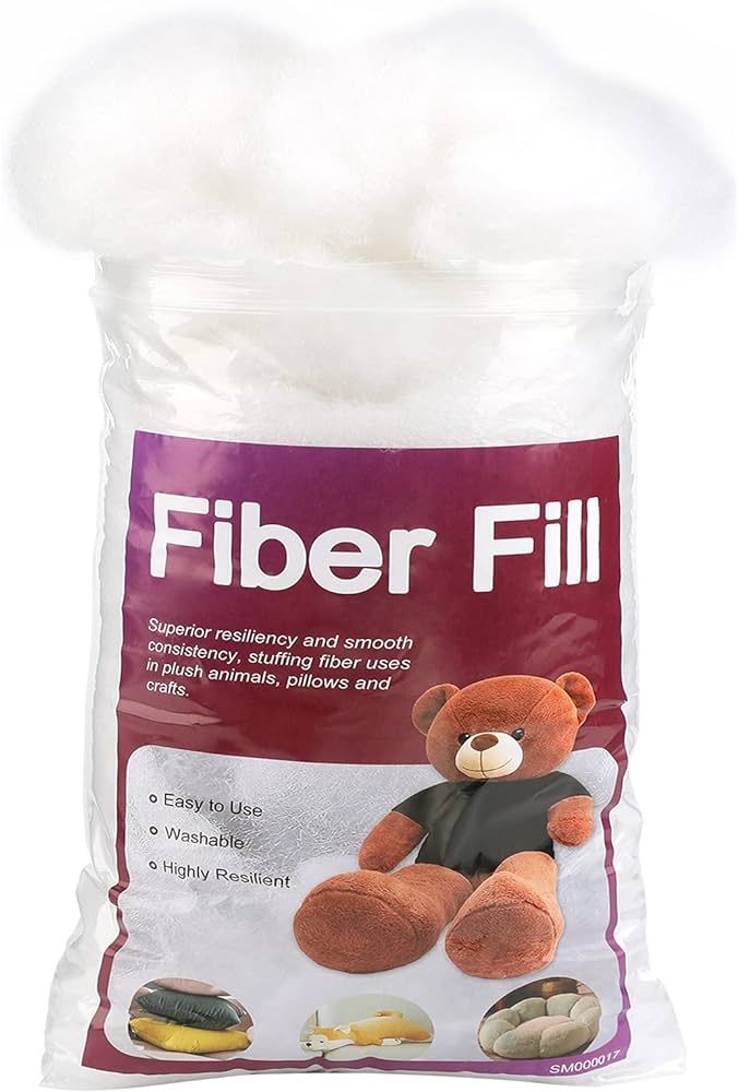 BUTUZE 150g Polyfill Stuffing Fiber Fill, White Premium Fiber Fill, High Resilience Fill Fiber, R... | Amazon (US)