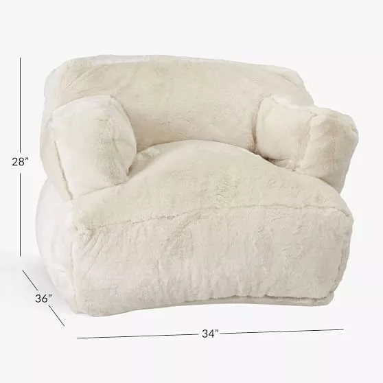 Aspyn Faux Fur Shag Bean Bag Chair