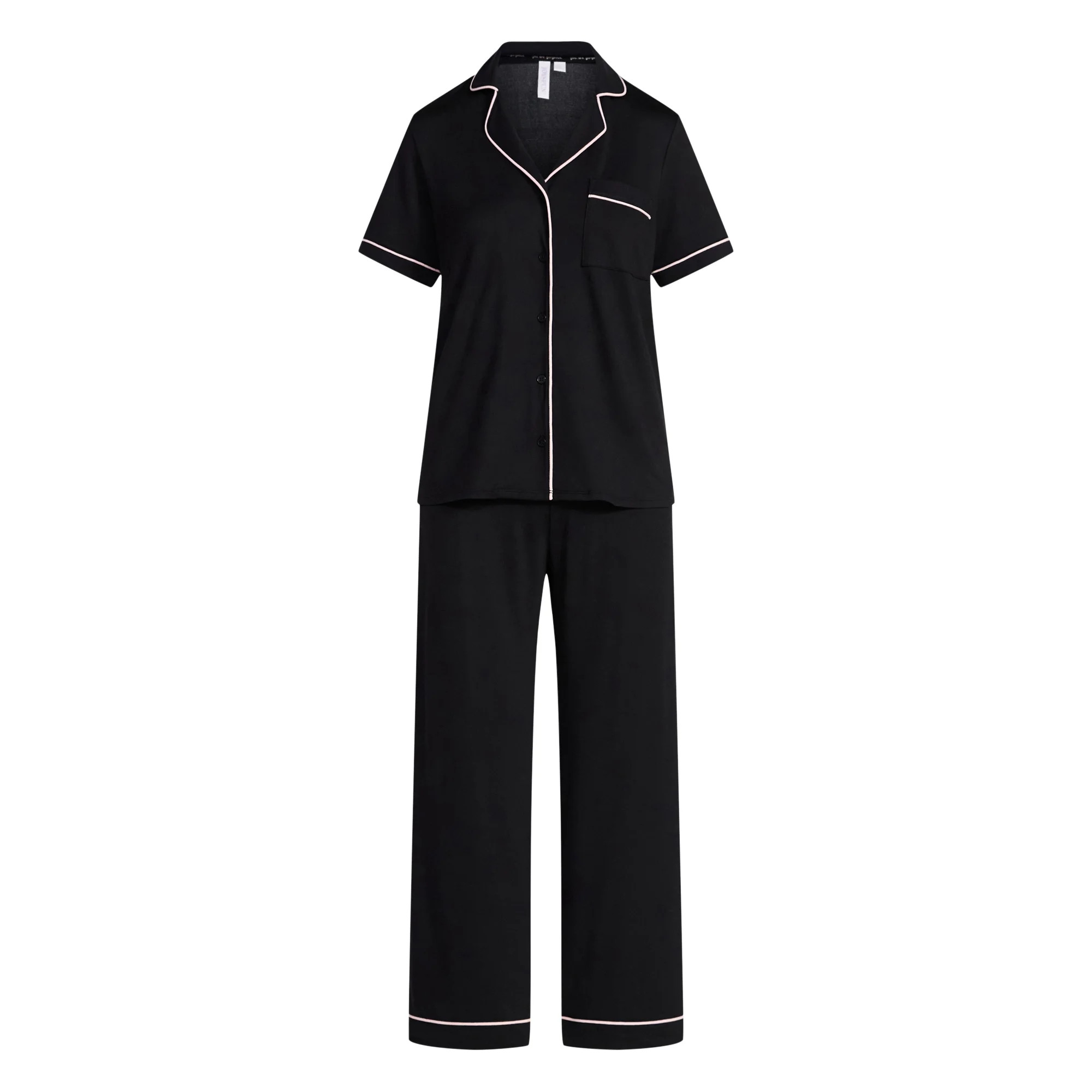 Joyspun Women's Dreamy Soft Collection Notch Collar Top and Capri Pants Pajama Set, 2-Piece, Size... | Walmart (US)
