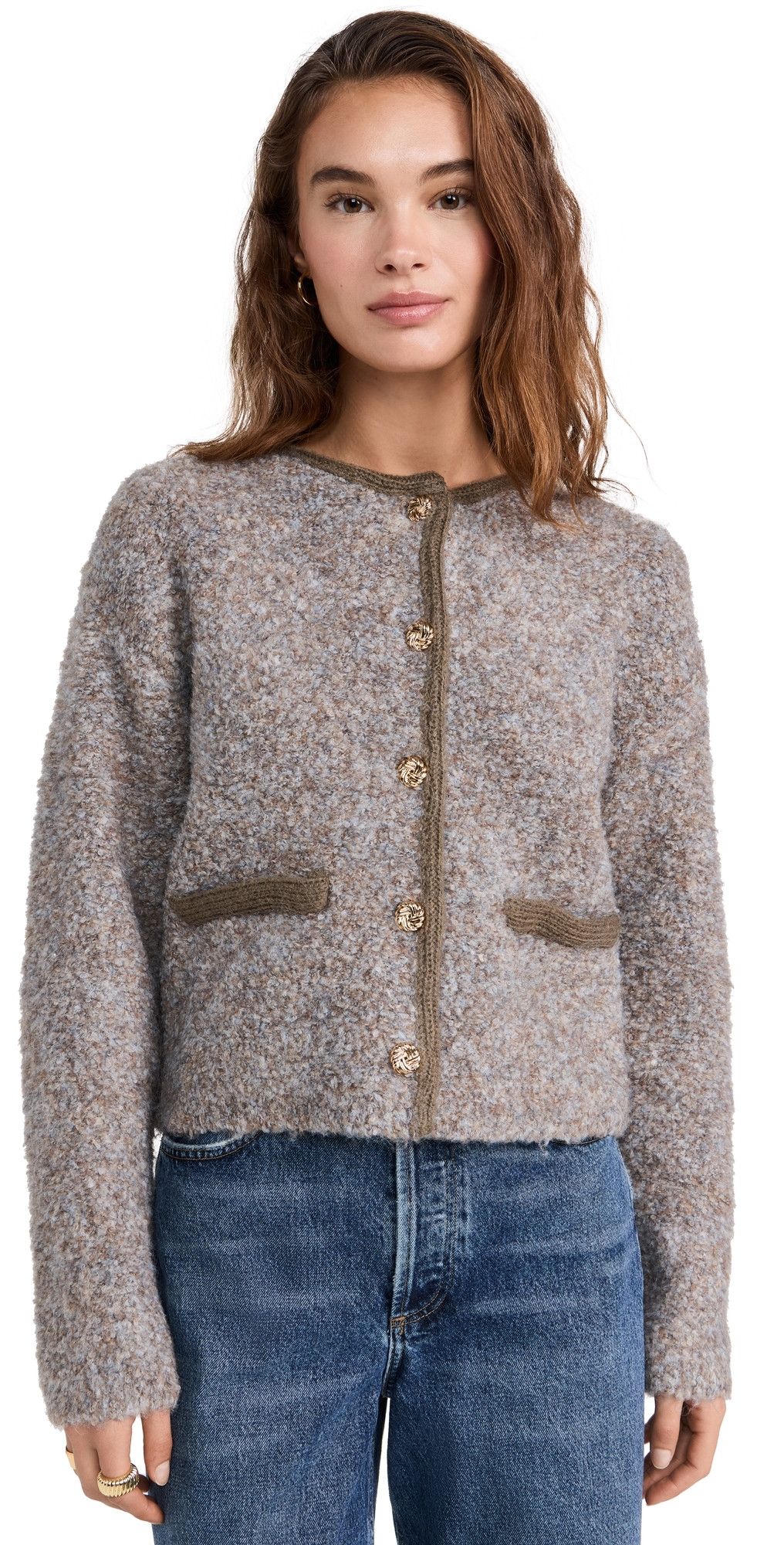 Line & Dot Mayfair Sweater Grey Multi S | Shopbop