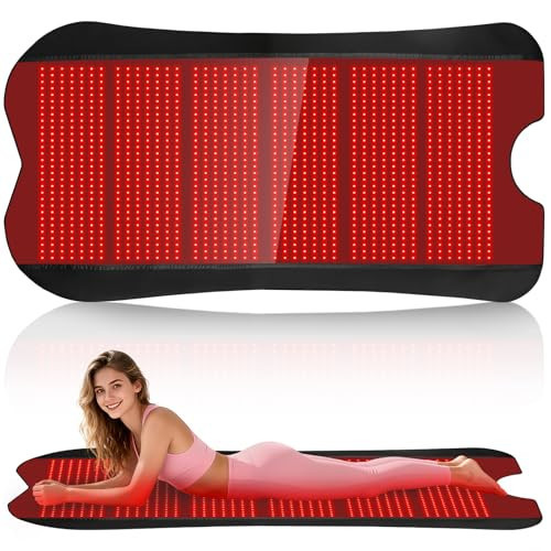 Red Light Therapy for Body Blanket, 76.8"x 39.4" Red Light Therapy Mat for Full Body, 1260pcs 2in1 LEDs(660nm& 850nm), Premium Leather, Adjustable Timer & Intensity | Amazon (US)