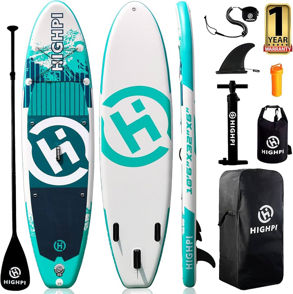 Highpi Inflatable Stand Up Paddle Board 10'6''/11' Premium SUP W Accessories & Backpack, Wide Sta... | Amazon (US)