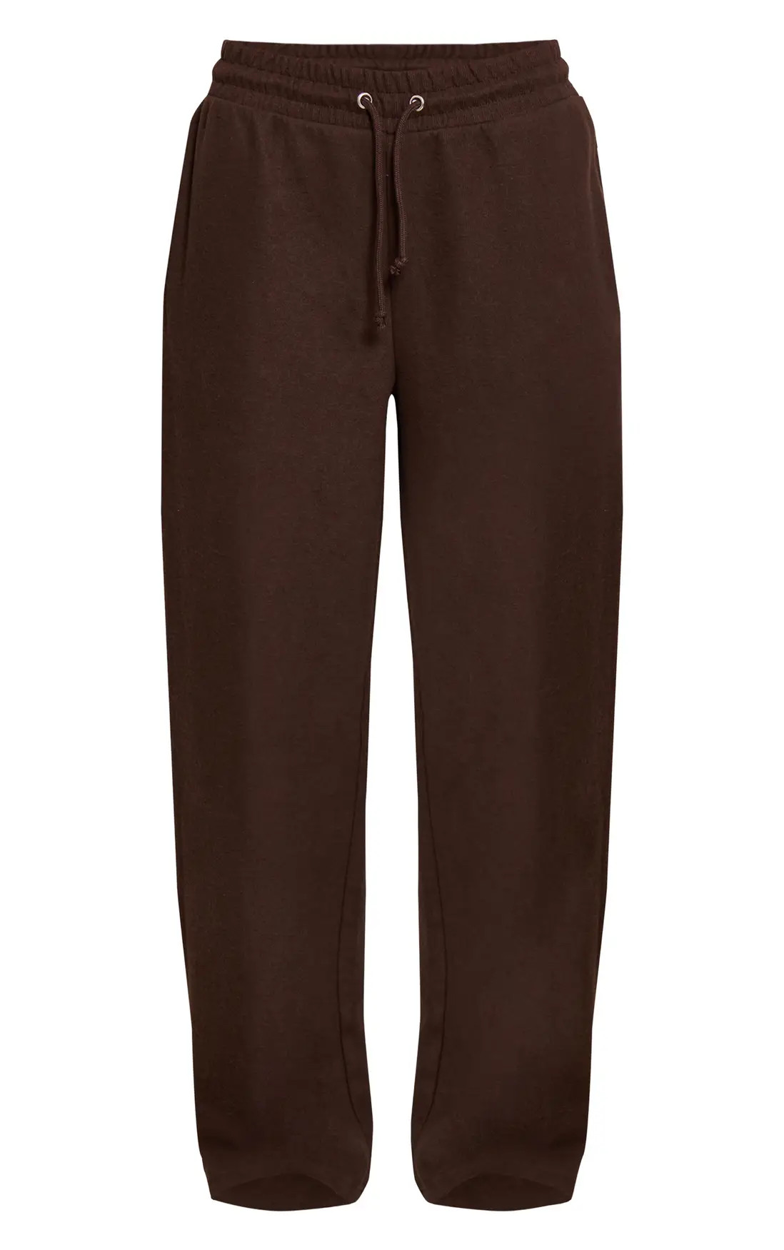Chocolate Soft Touch Wide Leg Jogger Co-ord | PrettyLittleThing UK