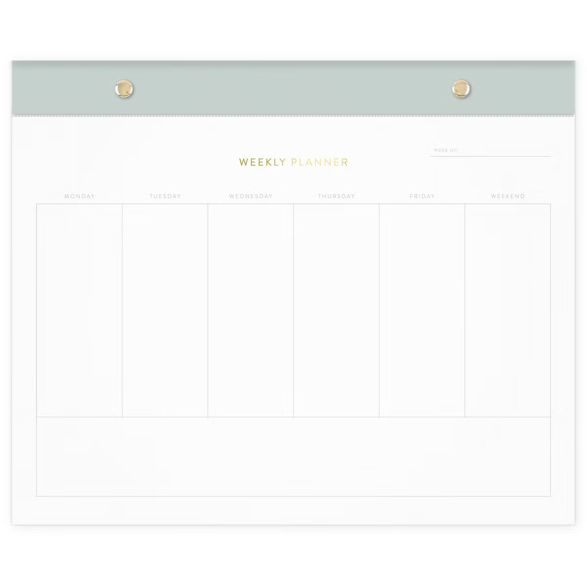 Sugar Paper Essentials Undated Weekly Planning Pad Blue: Desk Organizer & Paper Desk Pad, 8.25" x... | Target