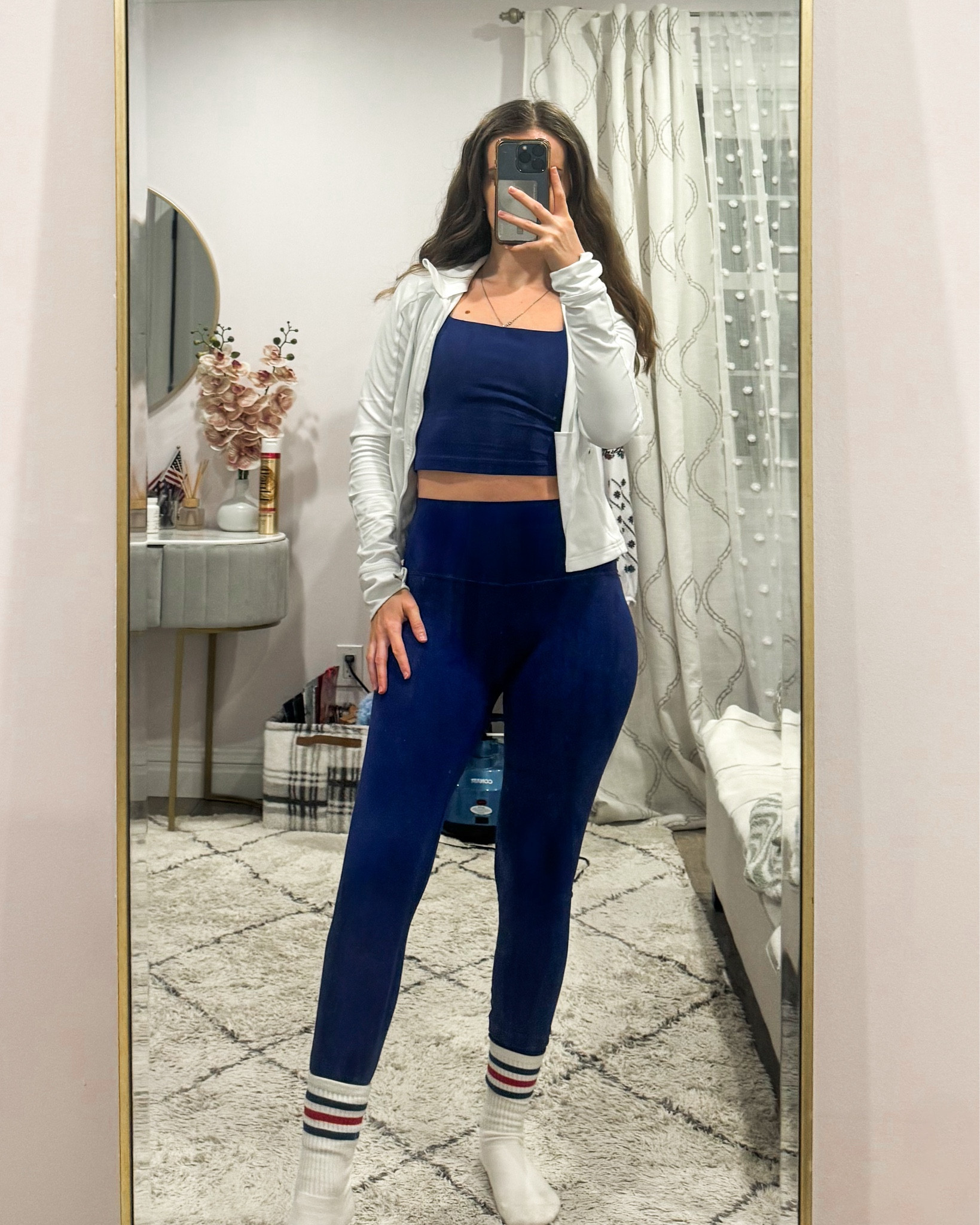 This matching leggings & sports bra set, zip up jacket, grippy socks, and sneakers are perfect for Pilates, yoga, or a casual athleisure look.

.
.
.
.
.
.
Workout tops | workout leggings | workout sets | athletic outfits | athleisure outfits | athletic sets | gym outfit | leggings outfits | casual leggings outfit | gym leggings | sports bra | tops for leggings | blue top | Pilates outfit | yoga outfit | 

#LTKActive #LTKFitness #LTKSeasonal #LTKU #LTKSaleAlert #LTKGiftGuide #LTKWorkwear #LTKTravel #LTKShoeCrush #LTKItBag #LTKFindsUnder100 #LTKFindsUnder50 #LTKStyleTip
