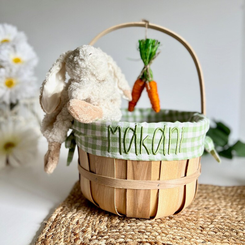 Embroidered Easter Basket, Custom Kids Easter, Personalized Easter Basket, Baby Boy First Easter,... | Etsy (US)