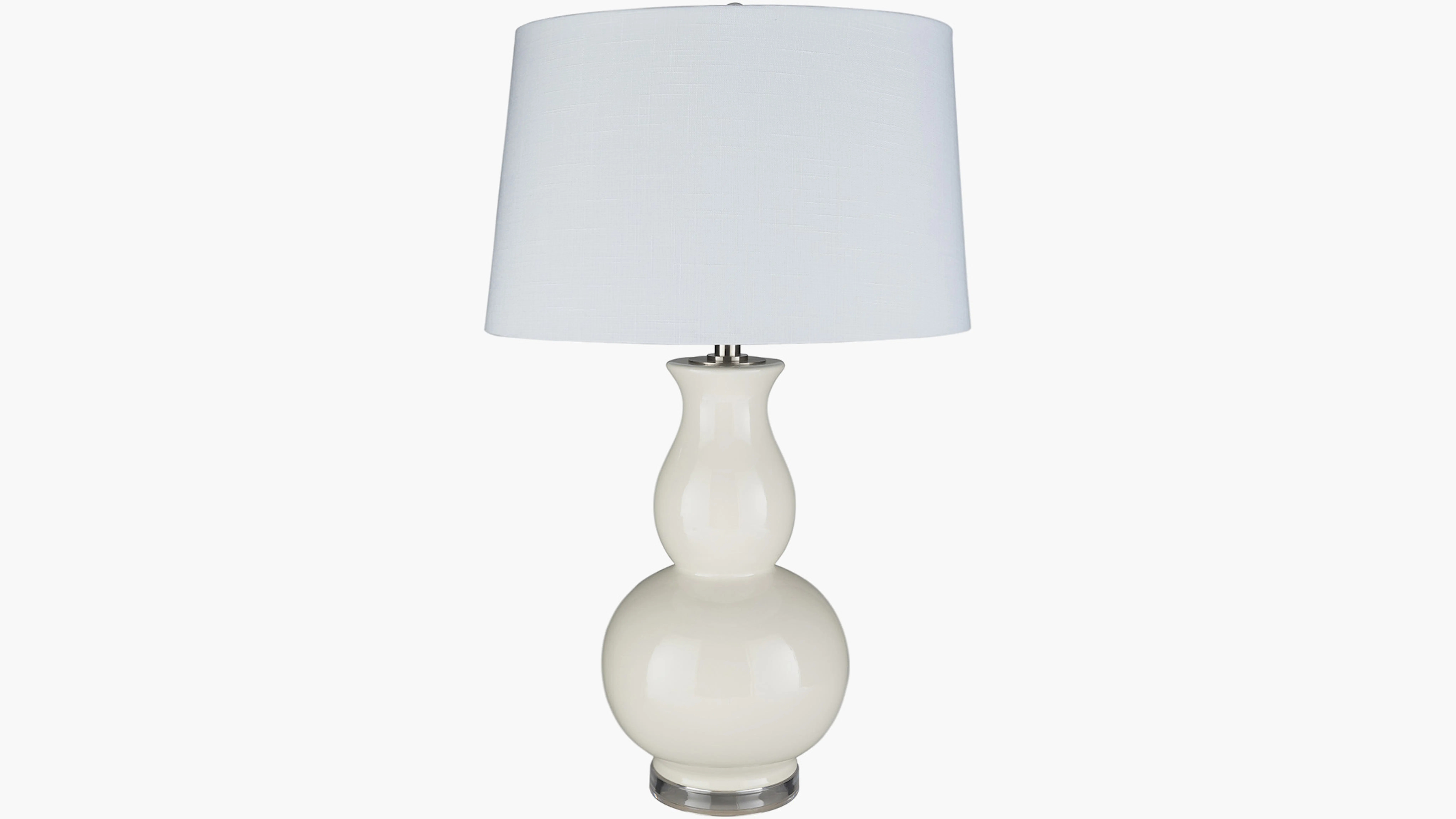 White Glazed Gourd Table Lamp | The Inside