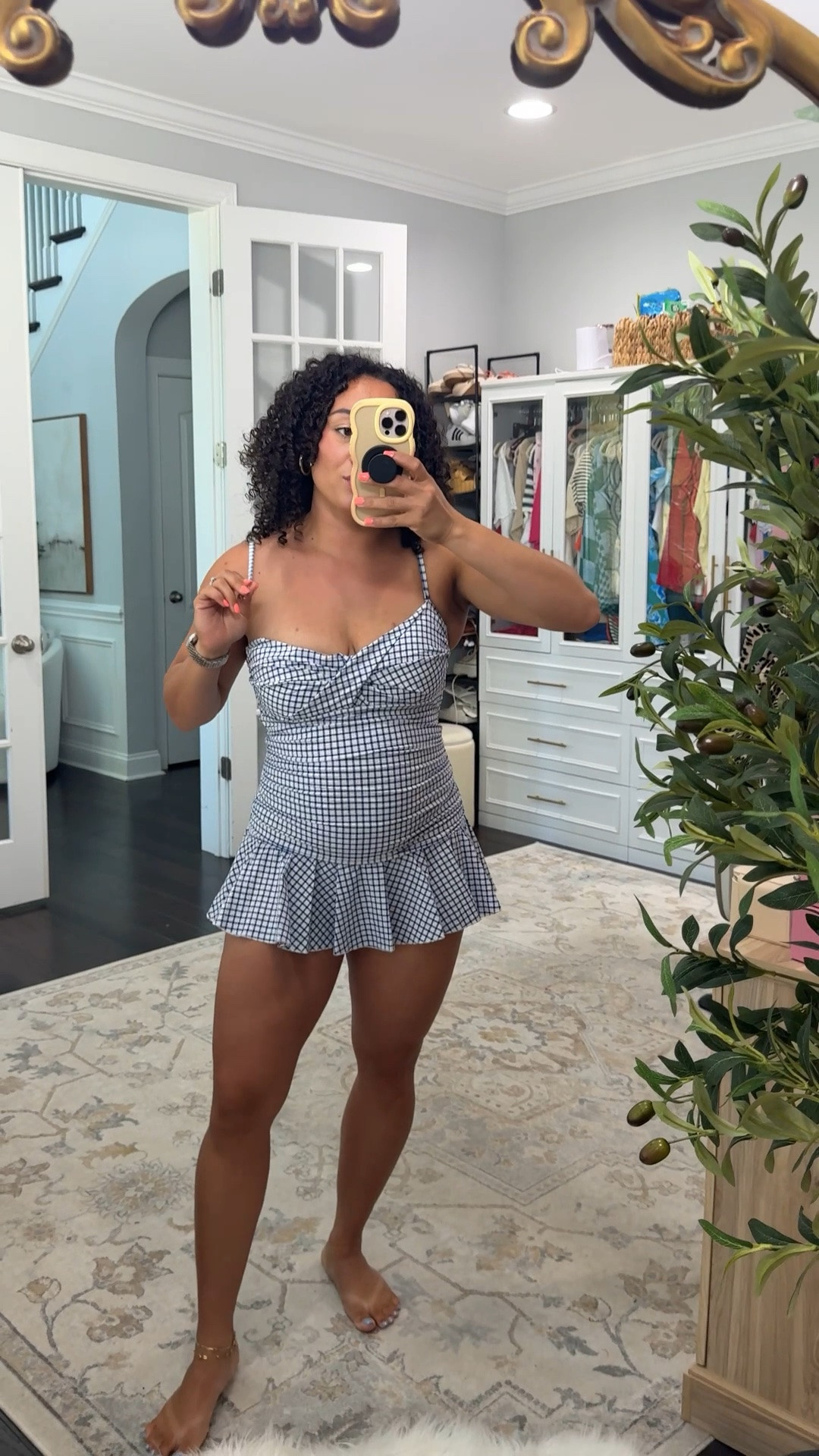 Walmart swimsuit dress wearing a medium wear it with or without straps #walmart #walmartfashion #walmartstyle #summer #summerfashion