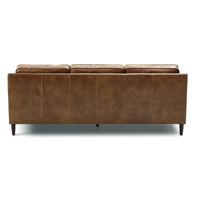 Ashtabula Genuine Leather Square Arm Sofa | Wayfair North America