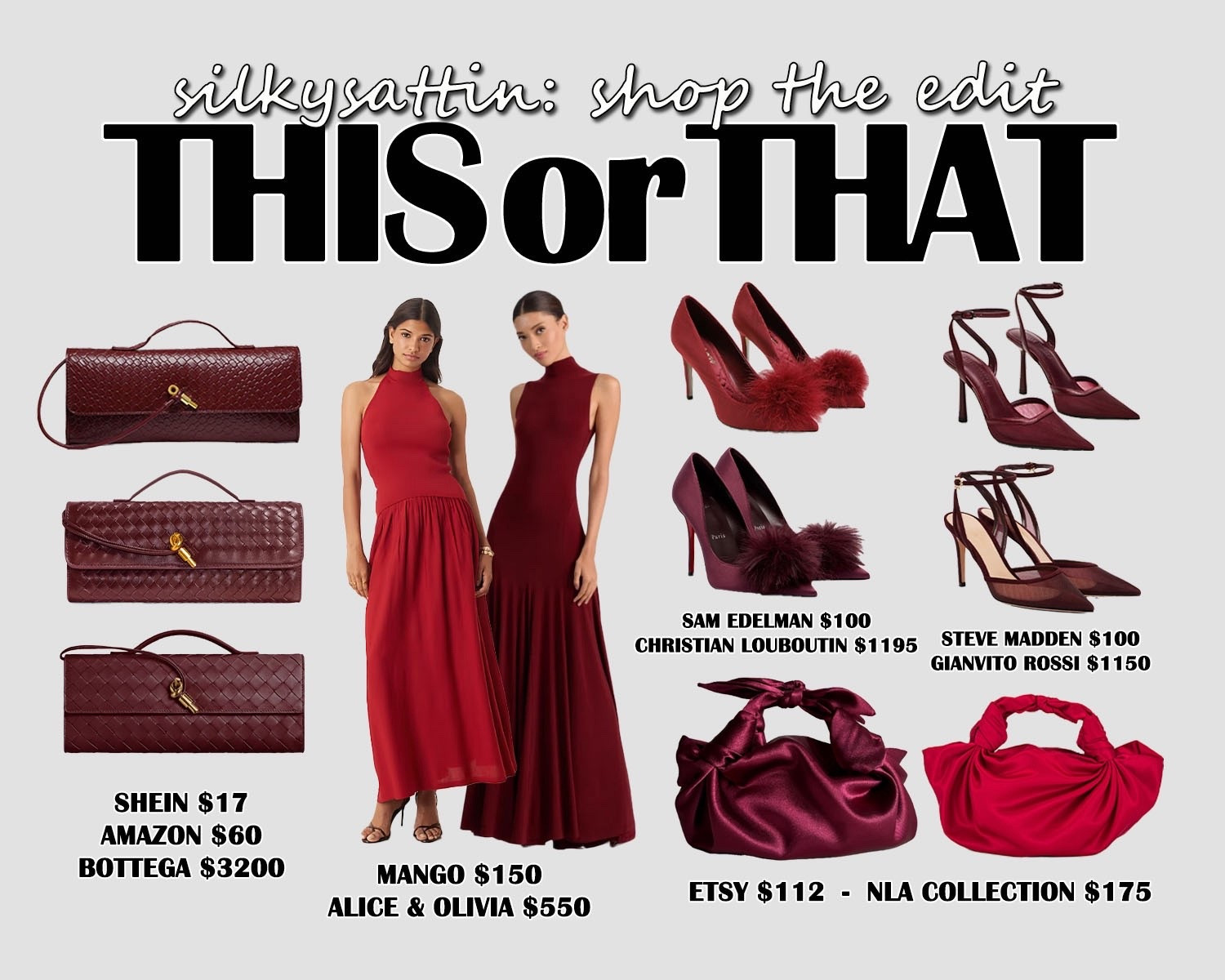 Shop the Edit: This or That

Affordable style vs Luxury style, shop the This or That edit. 

#burgundy #bordeaux #wine #winter #holiday #party #accessories #casual #formal #holiday #party #friendsmas #christmas 

#LTKWedding #LTKHoliday #LTKSeasonal