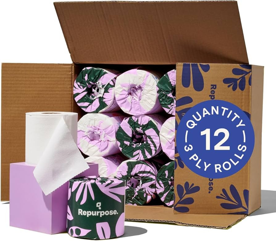 Repurpose 100% Bamboo Toilet Paper, 3-Ply, Tree-Free, Plastic-Free, FSC Certified, Septic Safe, F... | Amazon (US)