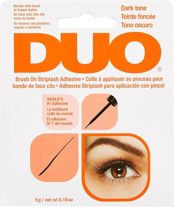 DUO Brush-On Lash Glue - Dark Tone, Waterproof Strip Lash Adhesive, Long-Lasting Eyelash Glue for... | Amazon (US)