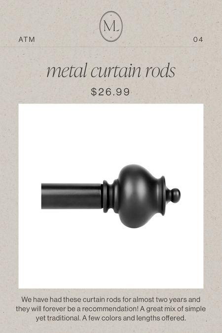 Affordable Amazon curtain rods 