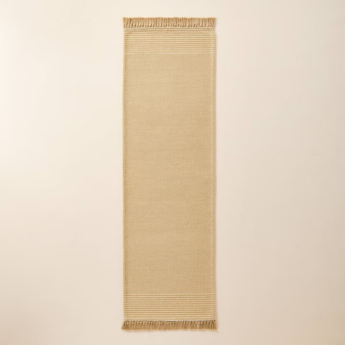 Patterned Border Stripe Area Rug Khaki - Hearth & Hand™ with Magnolia | Target