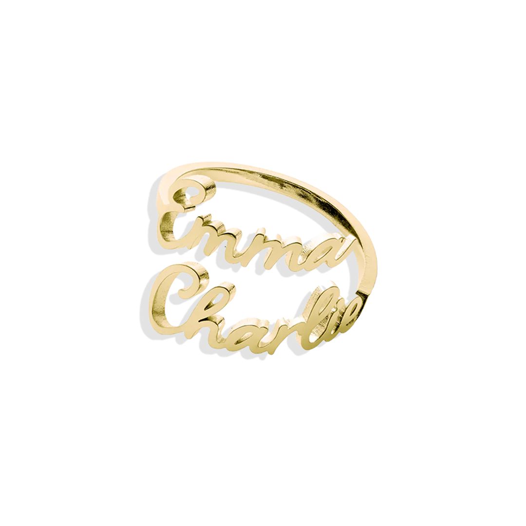 Double Name Ring | Mint & Lily