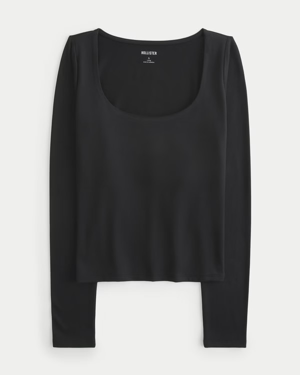 Women's Soft Stretch Seamless Fabric Scoop Top | Women's Tops | HollisterCo.com | Hollister (US)