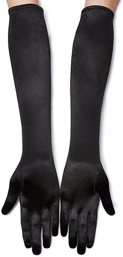 Long Opera Party Gloves for Women 1920s 20s Satin Gloves Costumes Elbow Length Bridal Evening Dre... | Amazon (US)