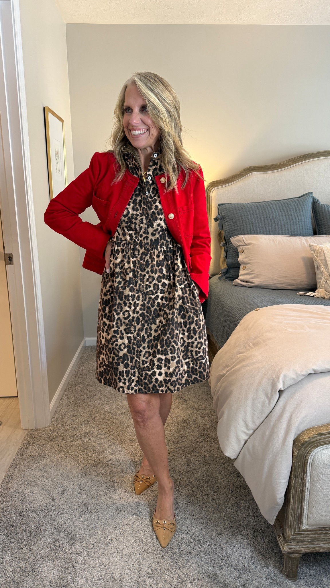 Cutest leopard dress. Wearing size 4 

#LTKFindsUnder100 #LTKOver40 #LTKWorkwear