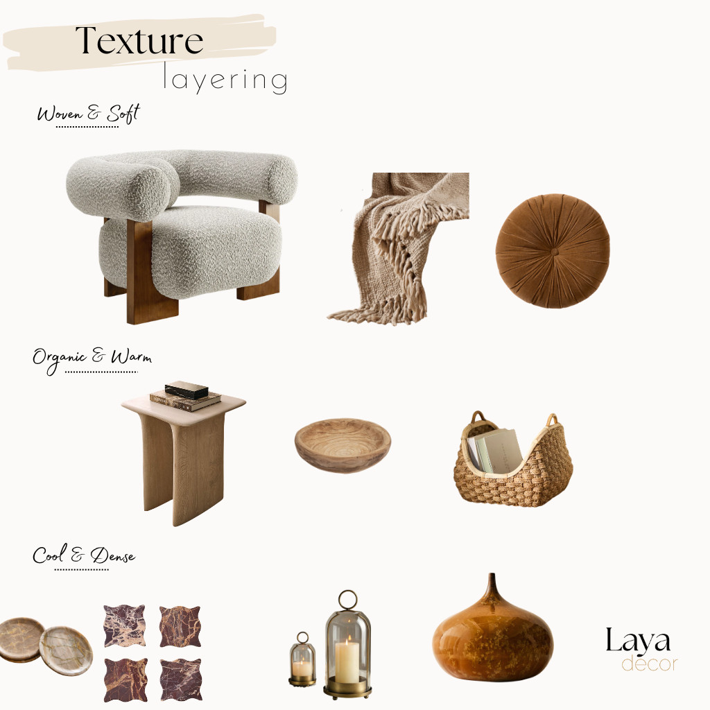 How to layer textures without the visual noise : 

If your room feels flat, the answer isn’t more color—it’s tactile variety. Try combining these three core texture profiles:


Soft / Woven: Slub linen or bouclé 


Warm / Organic: Natural white oak or rattan 


Cool / Dense: Travertine, stone, or ceramics 

Keeping your palette low-contrast lets the materials speak without overwhelming the space. Tap to shop all the curated pieces in this week’s collage! 

 #LTKHome