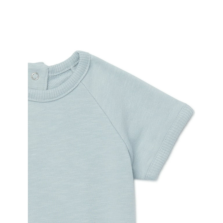 easy-peasy Baby Short Sleeve French Terry Solid Bodysuit, Sizes 0-24 Months | Walmart (US)