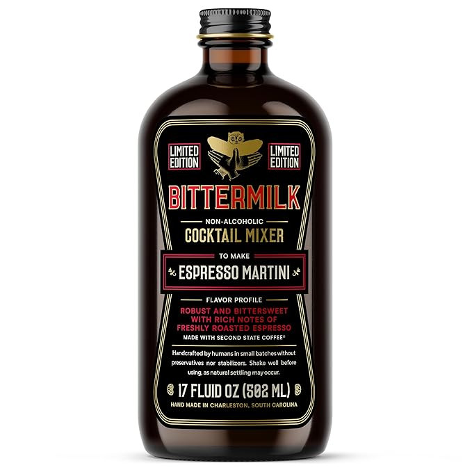 Bittermilk Espresso Martini Mixer - All Natural Handcrafted Cocktail Mixer - Cocktail Mix - Just ... | Amazon (US)