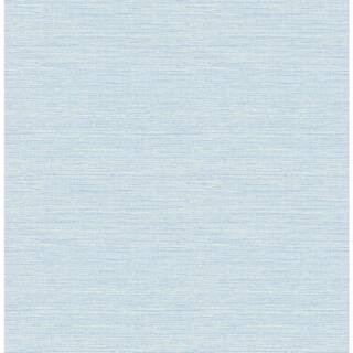 Chesapeake Agave Sky Blue Faux Grasscloth Paper Strippable Roll (Covers 56.4 sq. ft.)-3117-24283 ... | The Home Depot