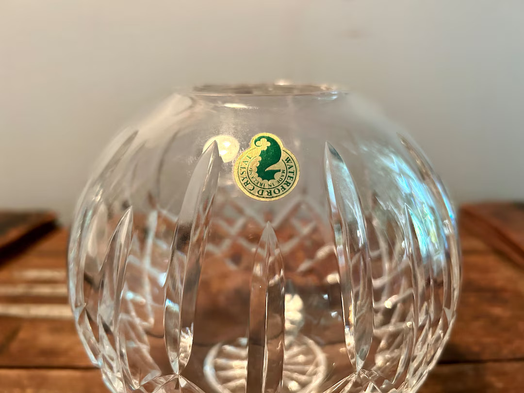 Waterford Crystal Lismore Rose Bowl Design With Hole for Lamp Conversion - Etsy | Etsy (US)
