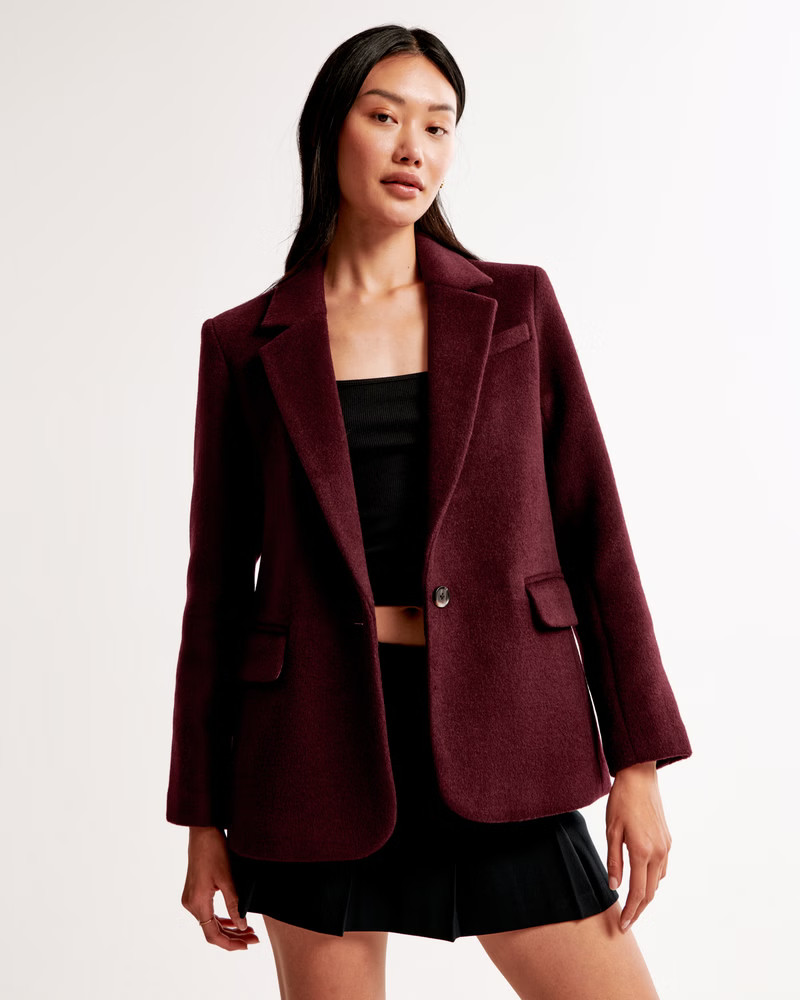 Wool-Blend Blazer | Abercrombie & Fitch (US)