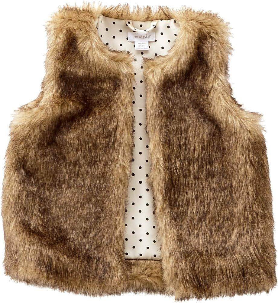 Girls Brown Faux Fur Vest | Amazon (US)