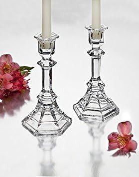 StudioSilversmiths 43998 Octagon Flare Crystal Candlesticks - Set Of 2 | Amazon (US)