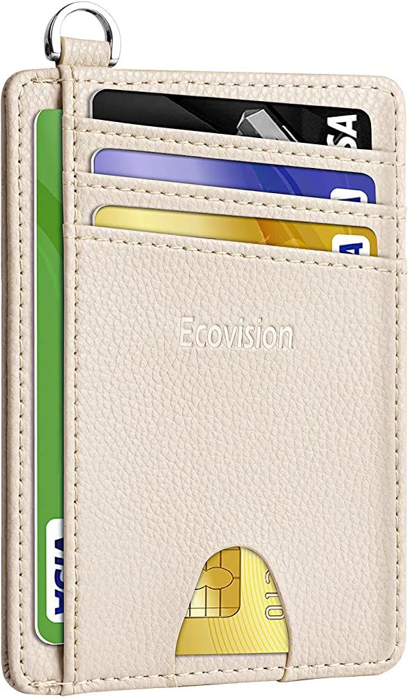 Slim Minimalist Front Pocket Wallet, Ecovision RFID Blocking Credit Card Holder Wallet with Detachab | Amazon (US)