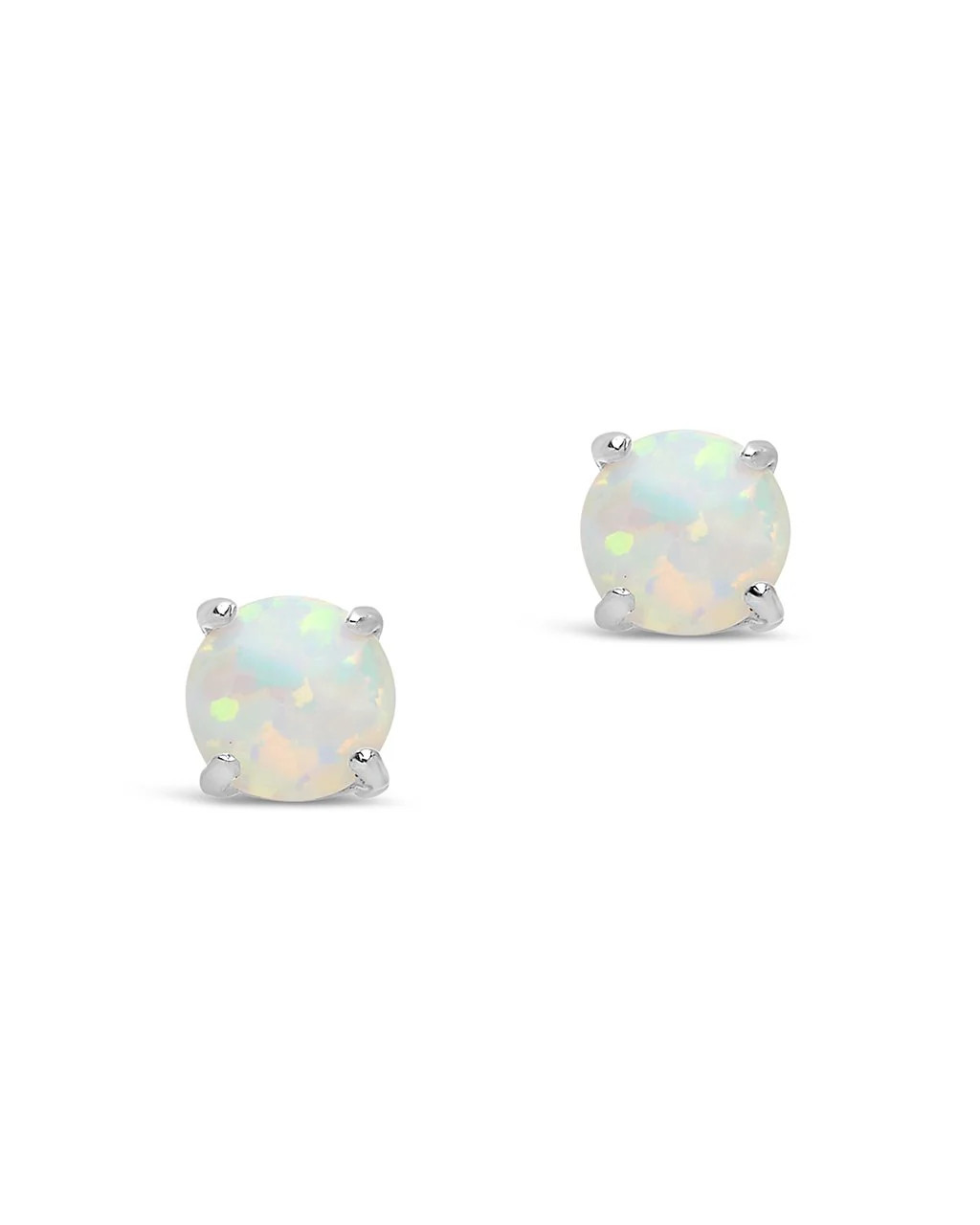 Opal Earring Studs | 14k Gold Vermeil & Sterling Silver Opal Earring Studs | Sterling Forever | Sterling Forever